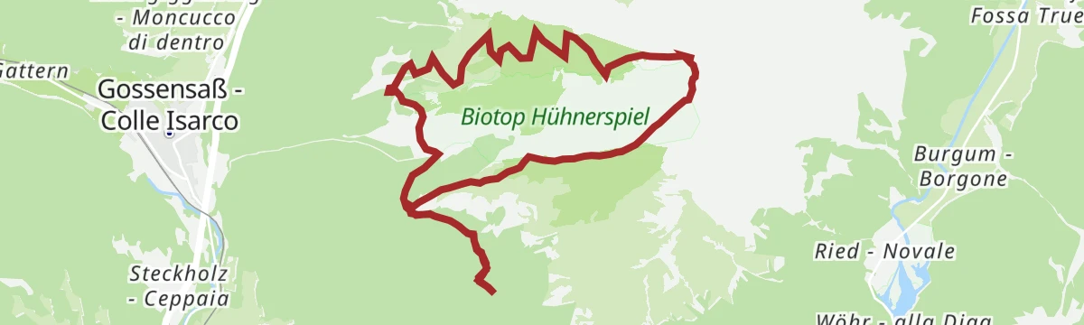 Route map: From the Prantneralm to the Amthorspitze